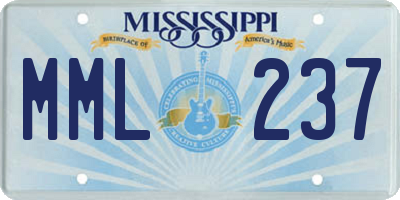 MS license plate MML237