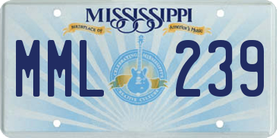 MS license plate MML239