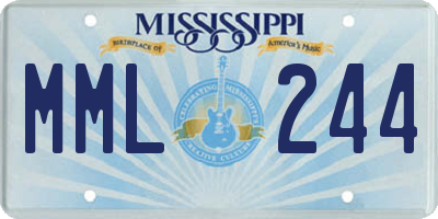 MS license plate MML244