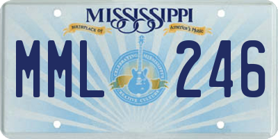 MS license plate MML246