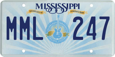 MS license plate MML247
