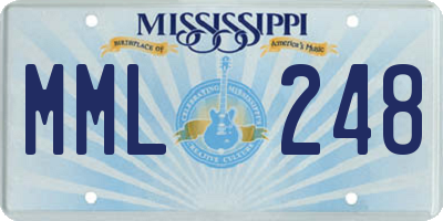 MS license plate MML248