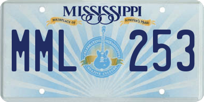 MS license plate MML253