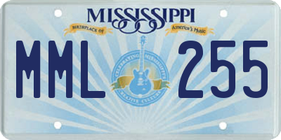 MS license plate MML255