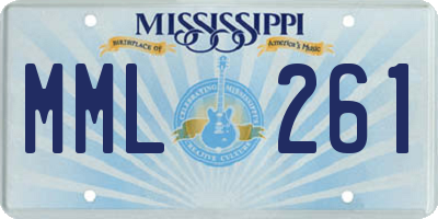 MS license plate MML261