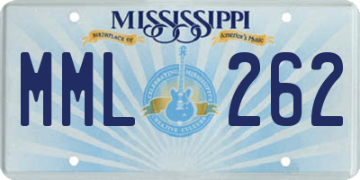 MS license plate MML262