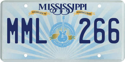 MS license plate MML266