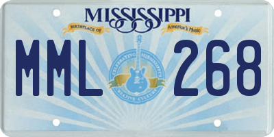 MS license plate MML268