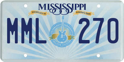 MS license plate MML270