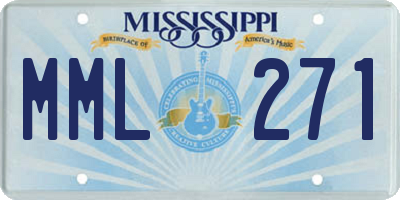 MS license plate MML271