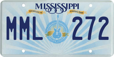 MS license plate MML272