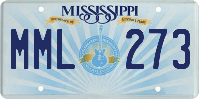 MS license plate MML273
