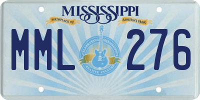 MS license plate MML276