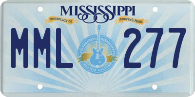 MS license plate MML277
