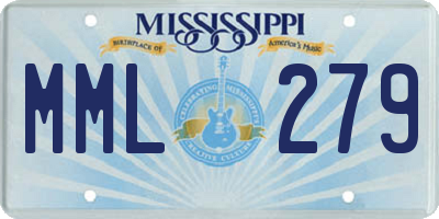 MS license plate MML279