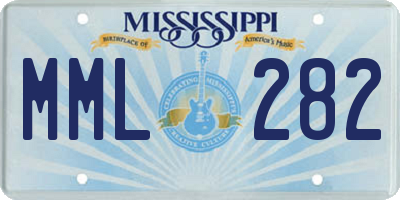 MS license plate MML282