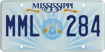 MS license plate MML284