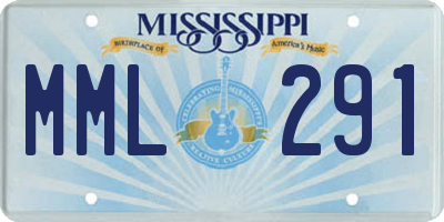 MS license plate MML291