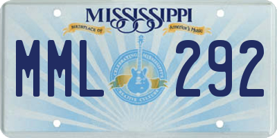 MS license plate MML292