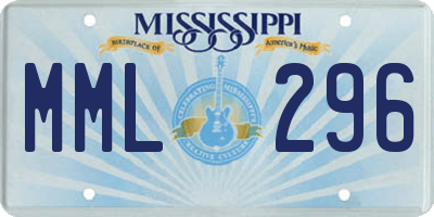 MS license plate MML296