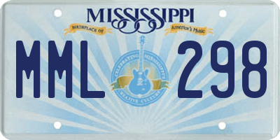 MS license plate MML298