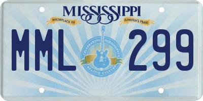 MS license plate MML299