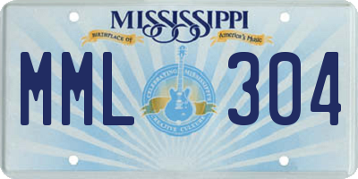 MS license plate MML304