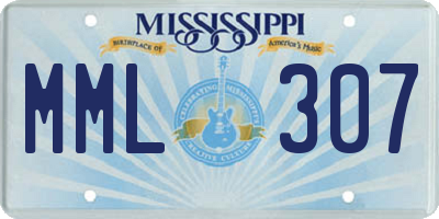 MS license plate MML307