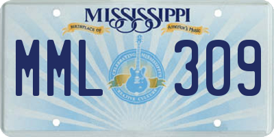 MS license plate MML309