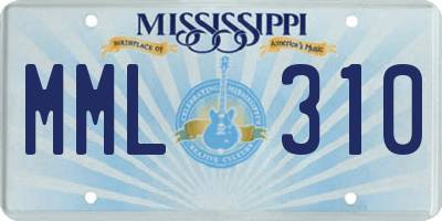 MS license plate MML310