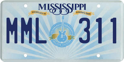 MS license plate MML311