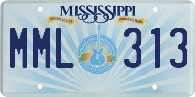 MS license plate MML313