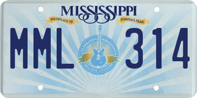 MS license plate MML314