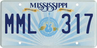 MS license plate MML317