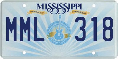 MS license plate MML318