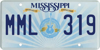 MS license plate MML319