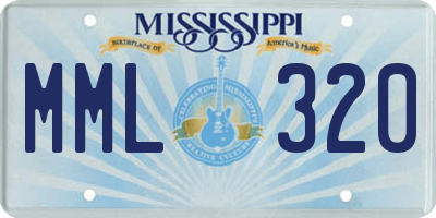 MS license plate MML320