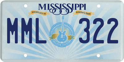 MS license plate MML322