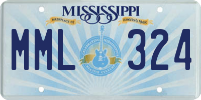 MS license plate MML324