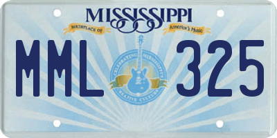 MS license plate MML325