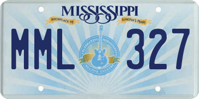 MS license plate MML327