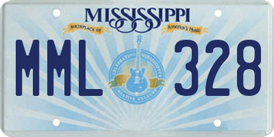 MS license plate MML328