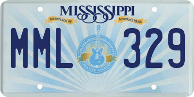 MS license plate MML329