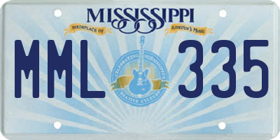 MS license plate MML335