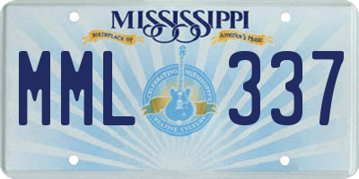 MS license plate MML337