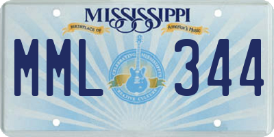 MS license plate MML344
