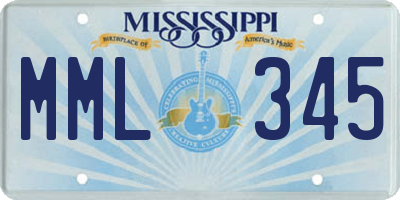 MS license plate MML345