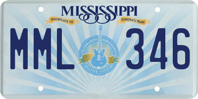 MS license plate MML346