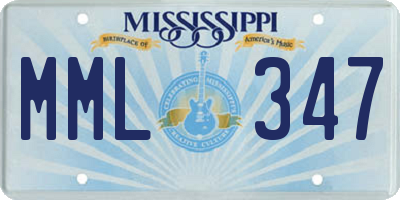 MS license plate MML347