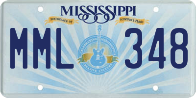 MS license plate MML348